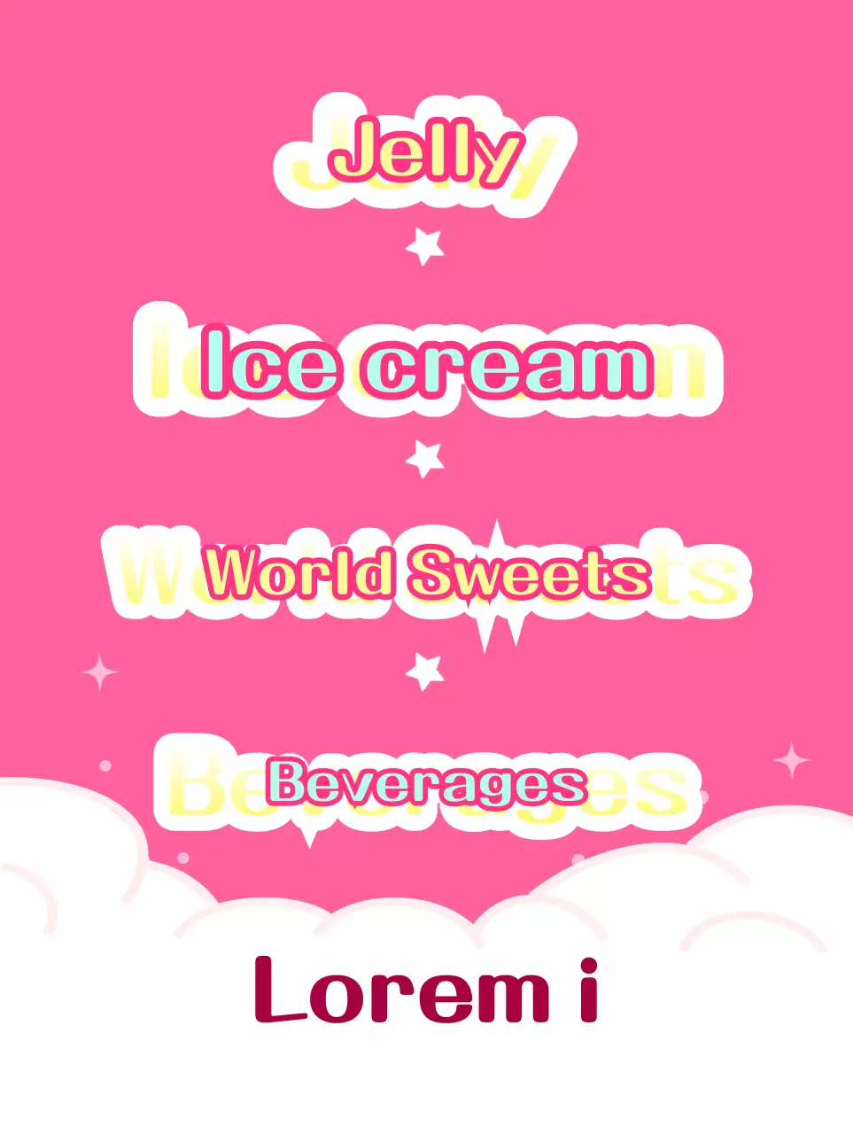 A pink and light blue ice cream parlor