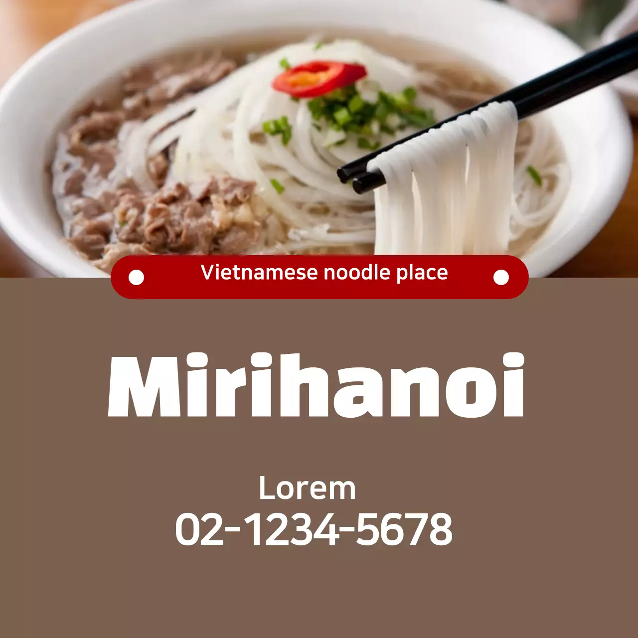 Foto berwarna cokelat menyoroti mie beras restoran yang rapi