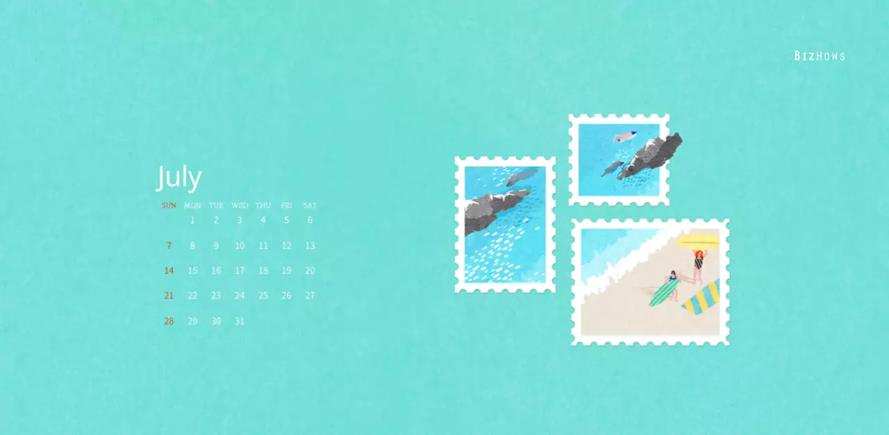 Stamp illustration with a warm concept