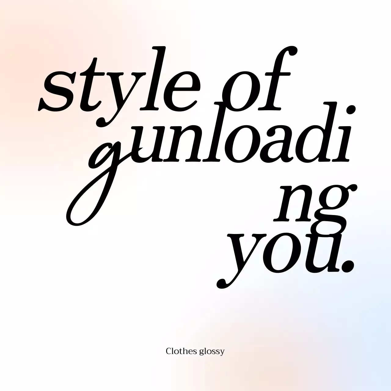 Glossy Simple Clothing Store with Gradients