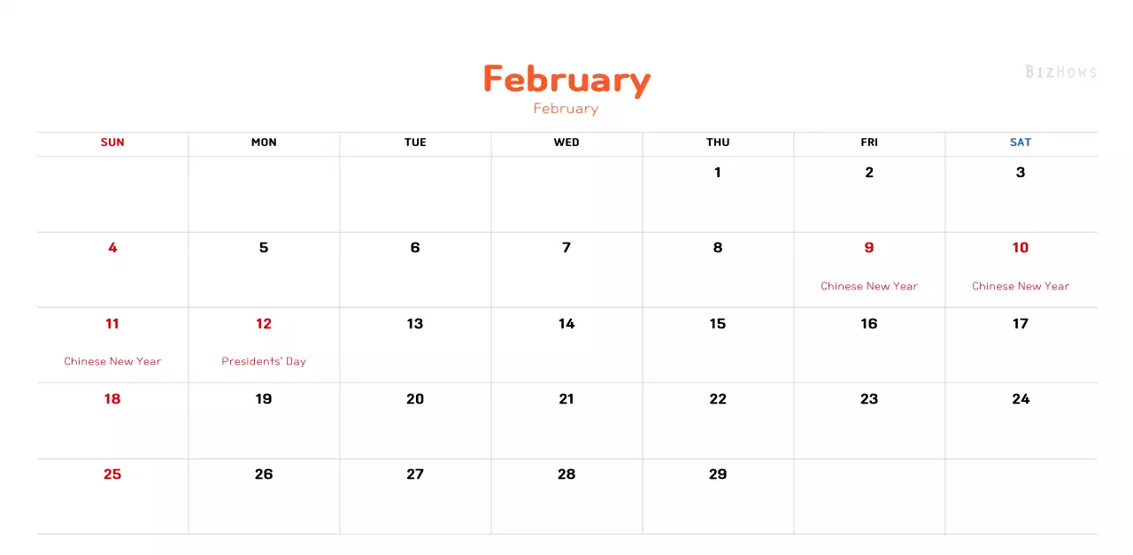 New Year's calendar with a warm, illustrated feel