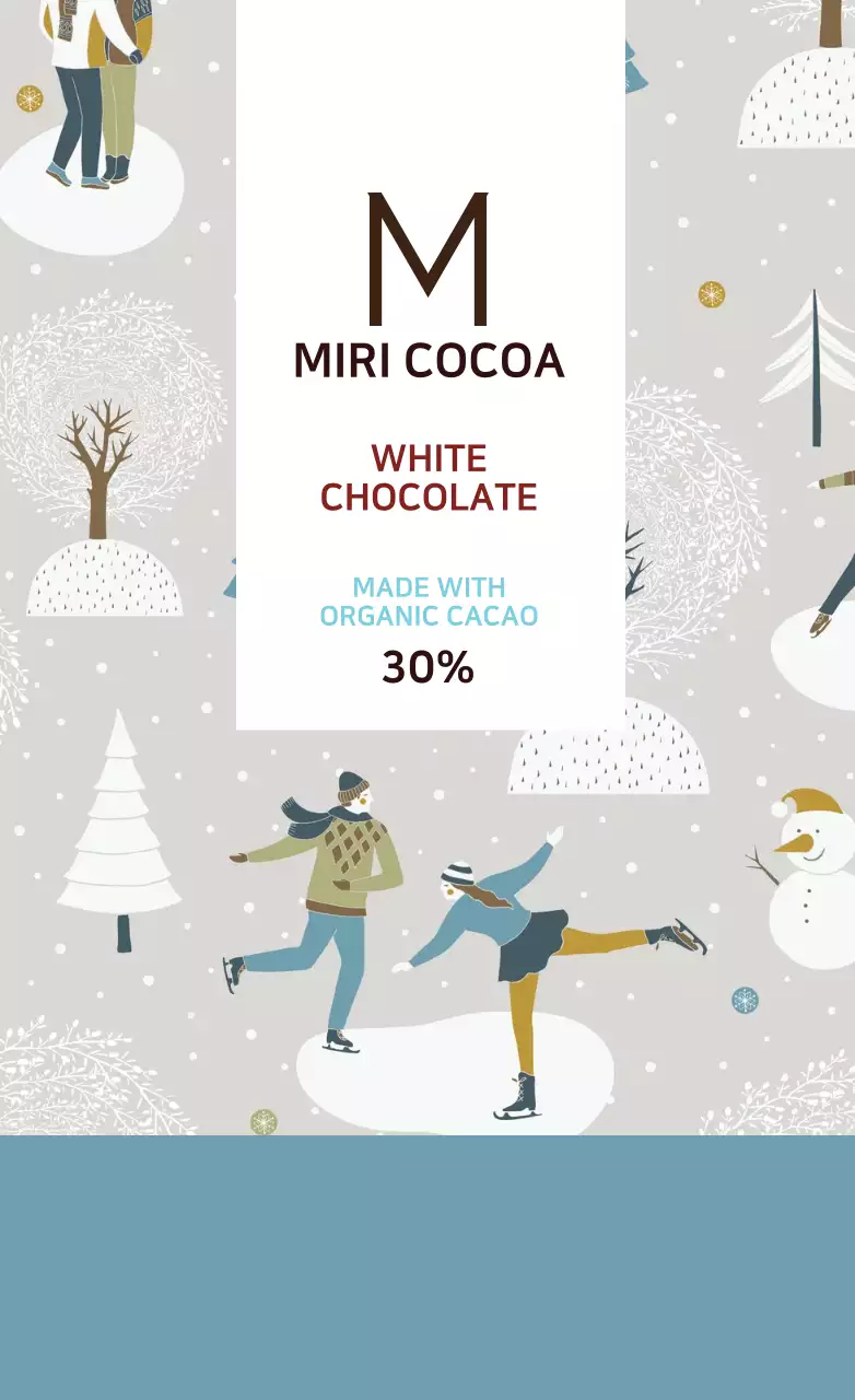 nhãn trà minh họa màu xanh xám