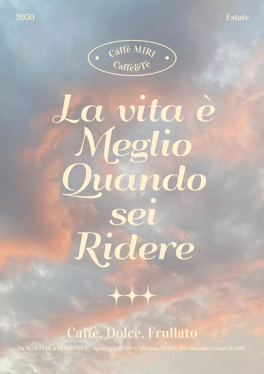 Poster del caffè in avorio