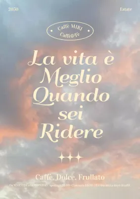 Poster del caffè in avorio