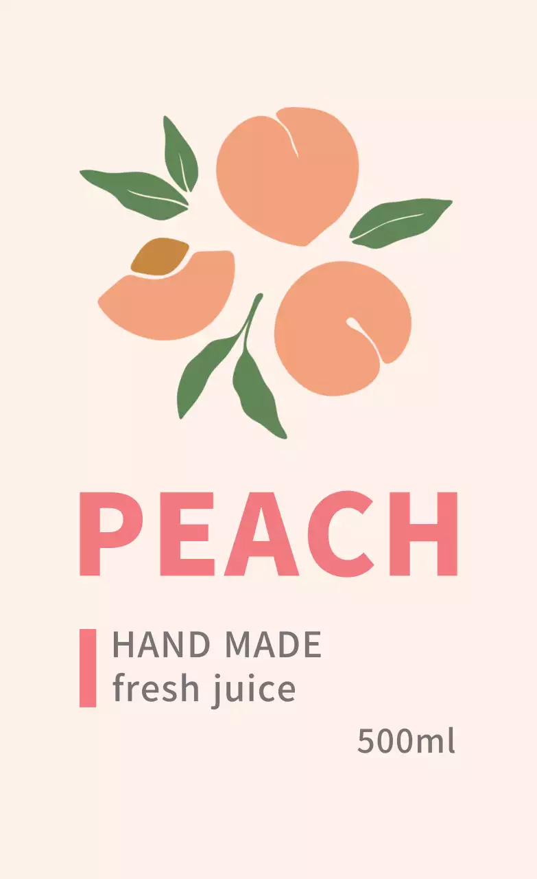 Màu hồng minh họa nhãn thực phẩm dễ thương