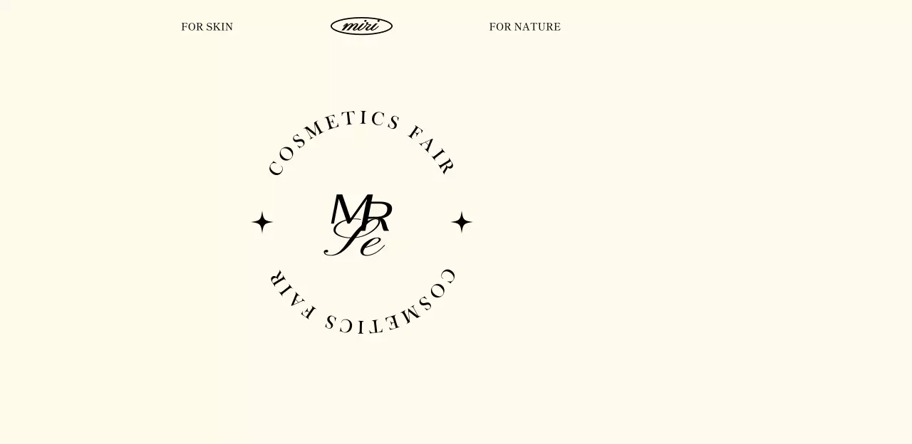 A luxurious cosmetics fair in beige and black