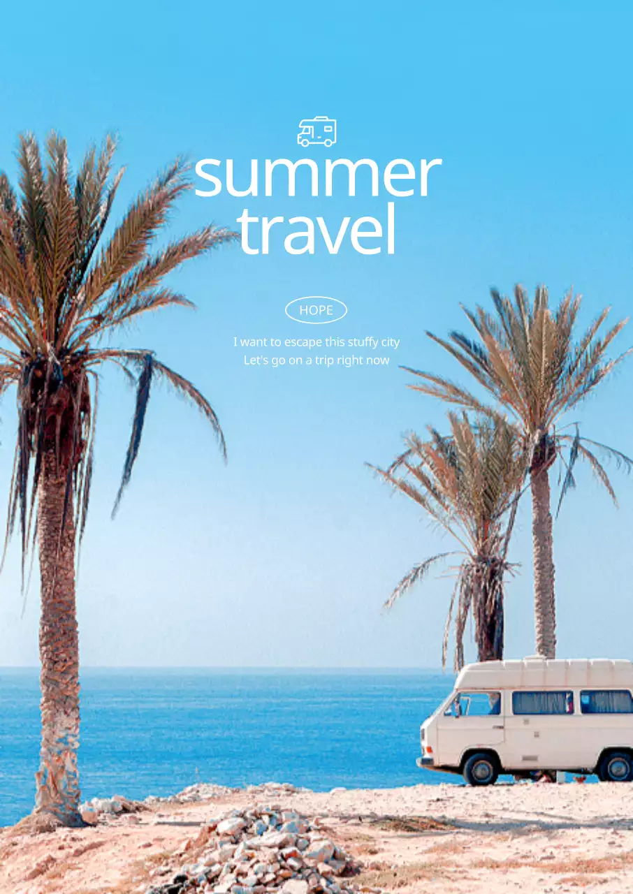 For summer interiors with blue sea, sky, and palm trees