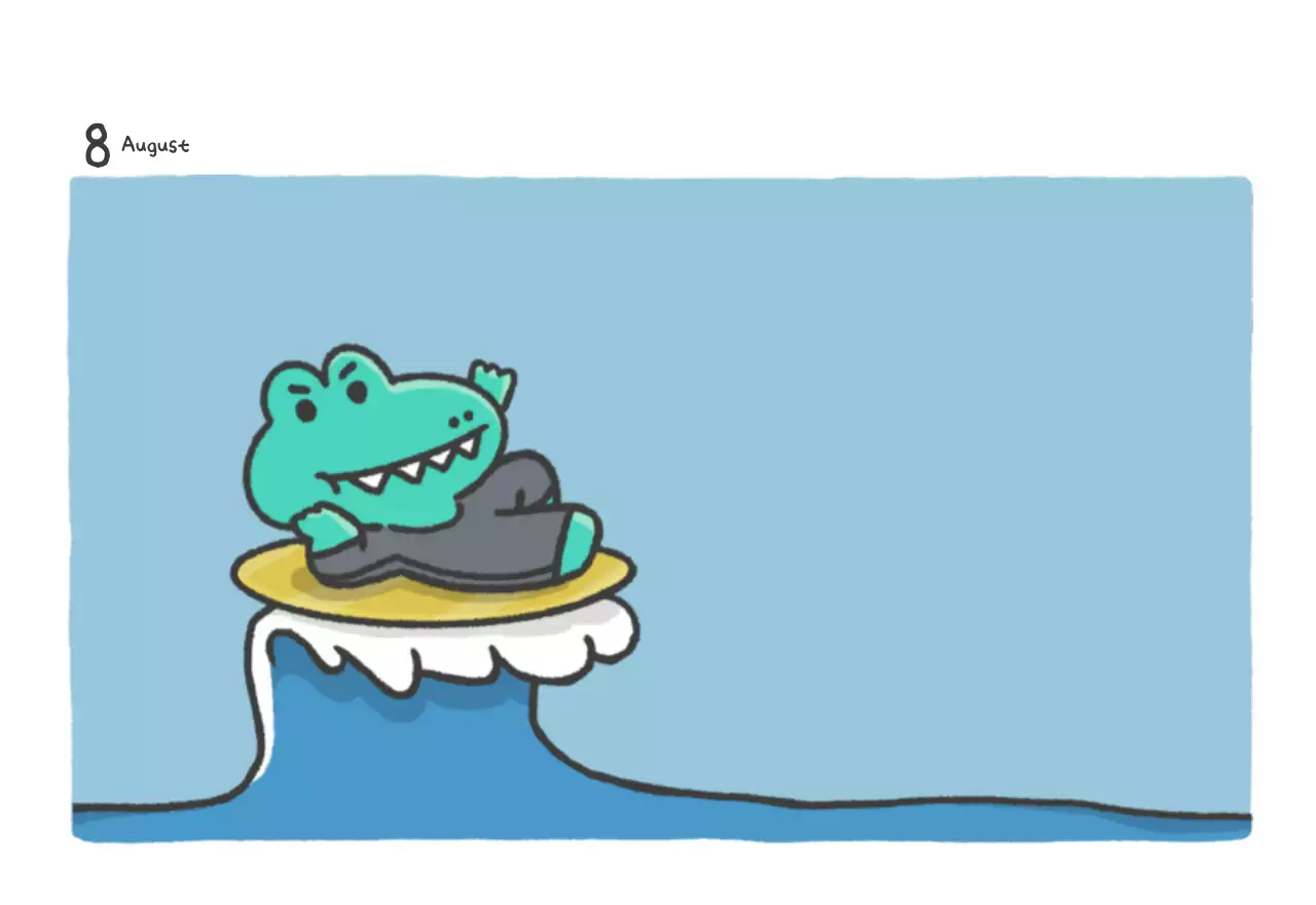 A calendar with a cute Argo illustration concept