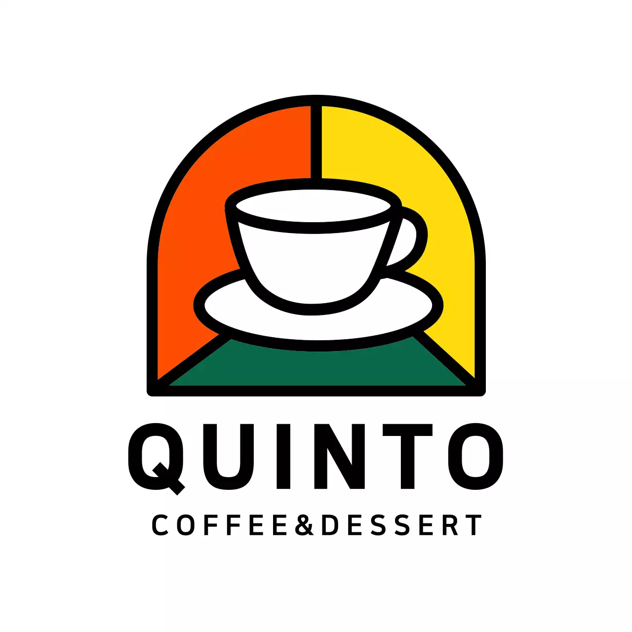 Konsep ilustrasi kopi yang penuh warna untuk papan nama logo kafe promosi