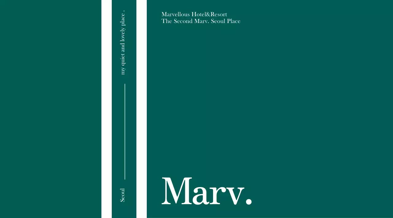 Calmly styled bottled water label with dark turquoise background