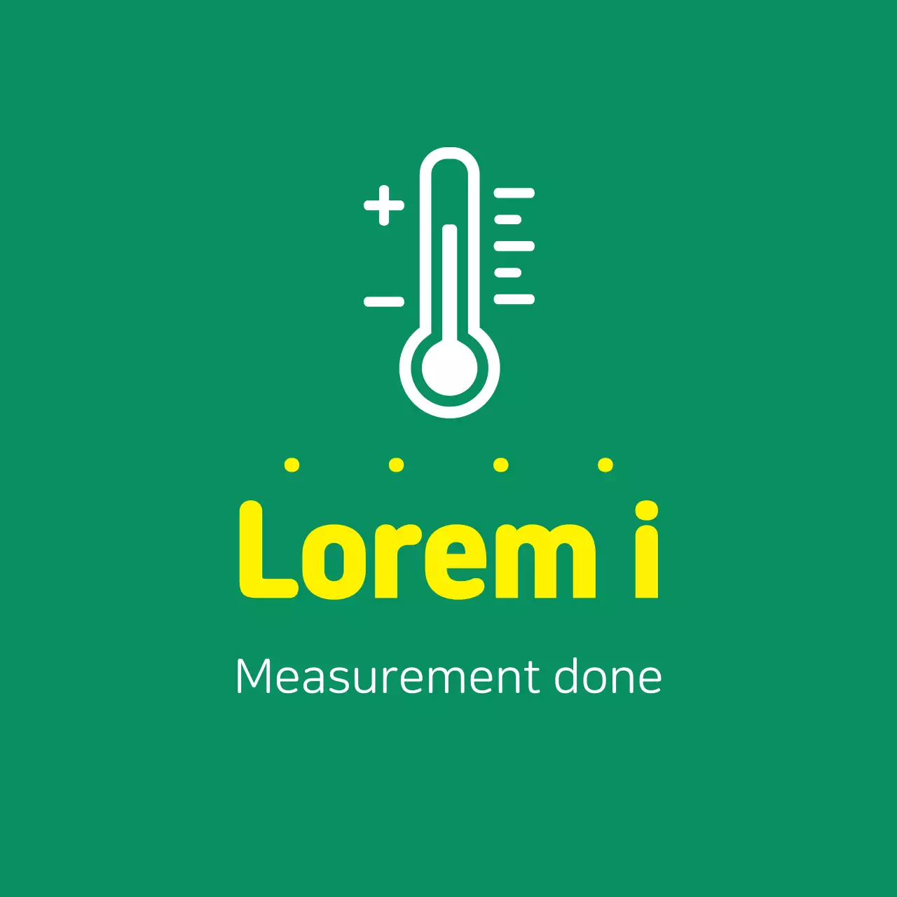Verde Amarelo Ilustração Guia de temperatura do corona