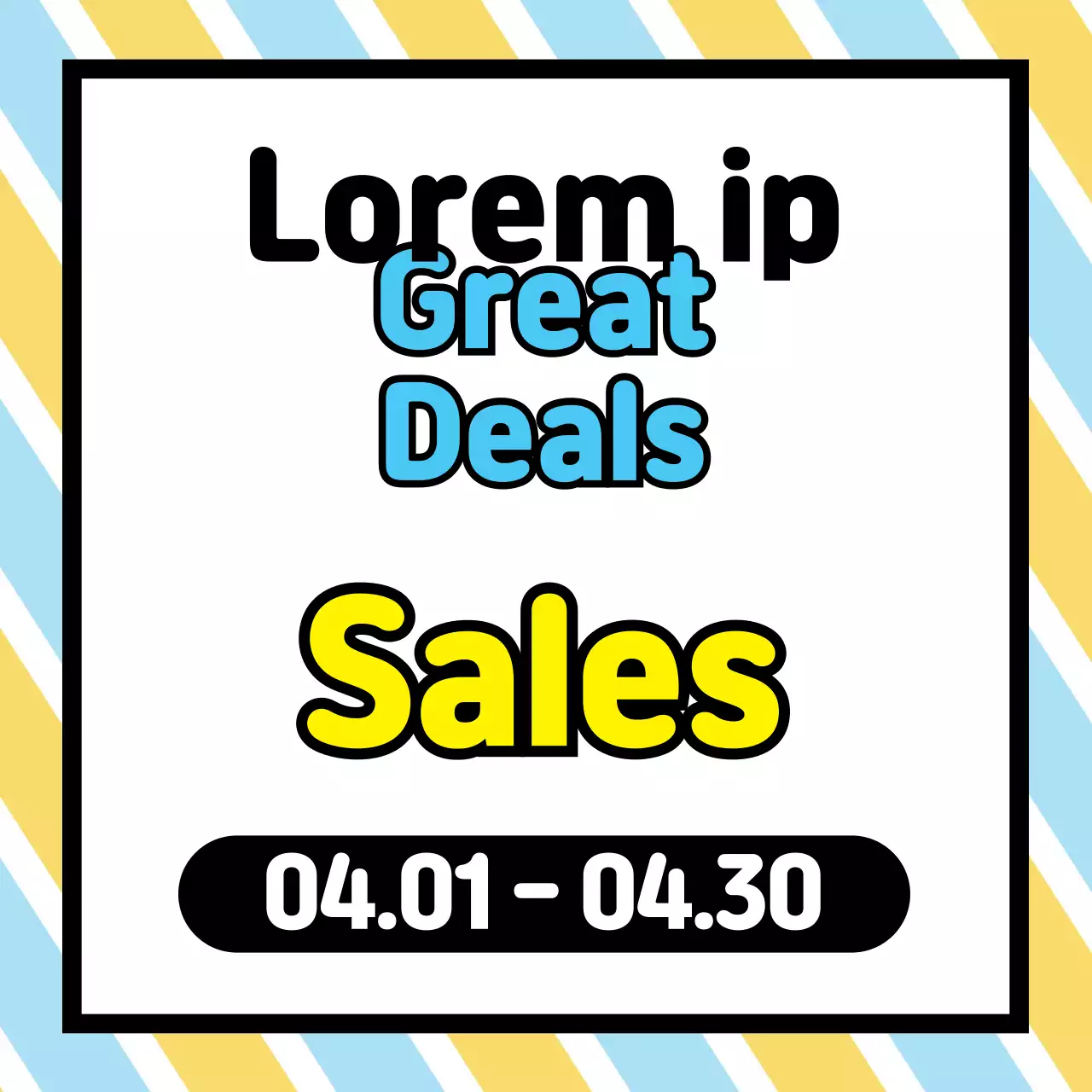 Yellow Bold Sales Promotion Banner