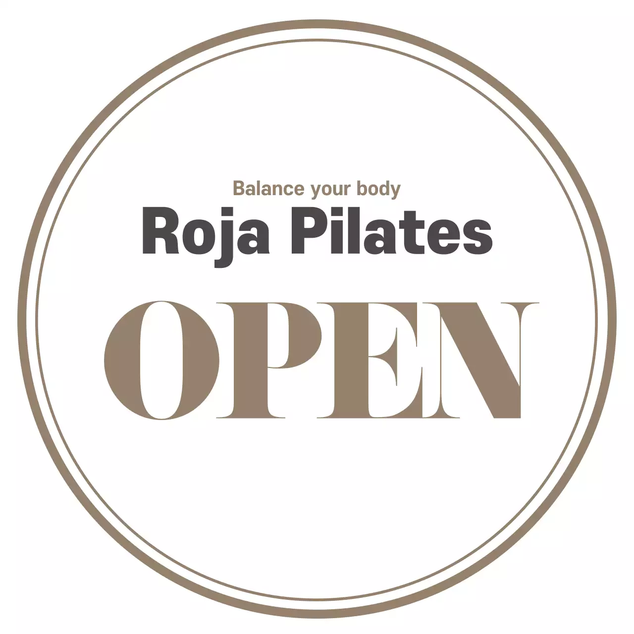 Beige Minimal Fitness Announcement Banner