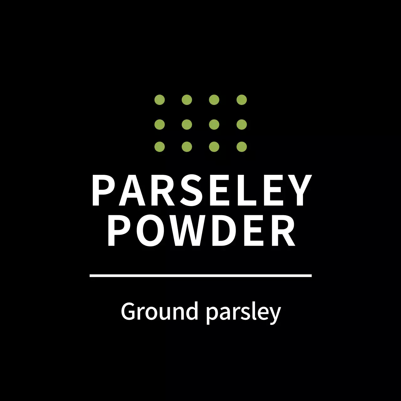 Black Parsley Dust Stickers for Simple Spice Labels