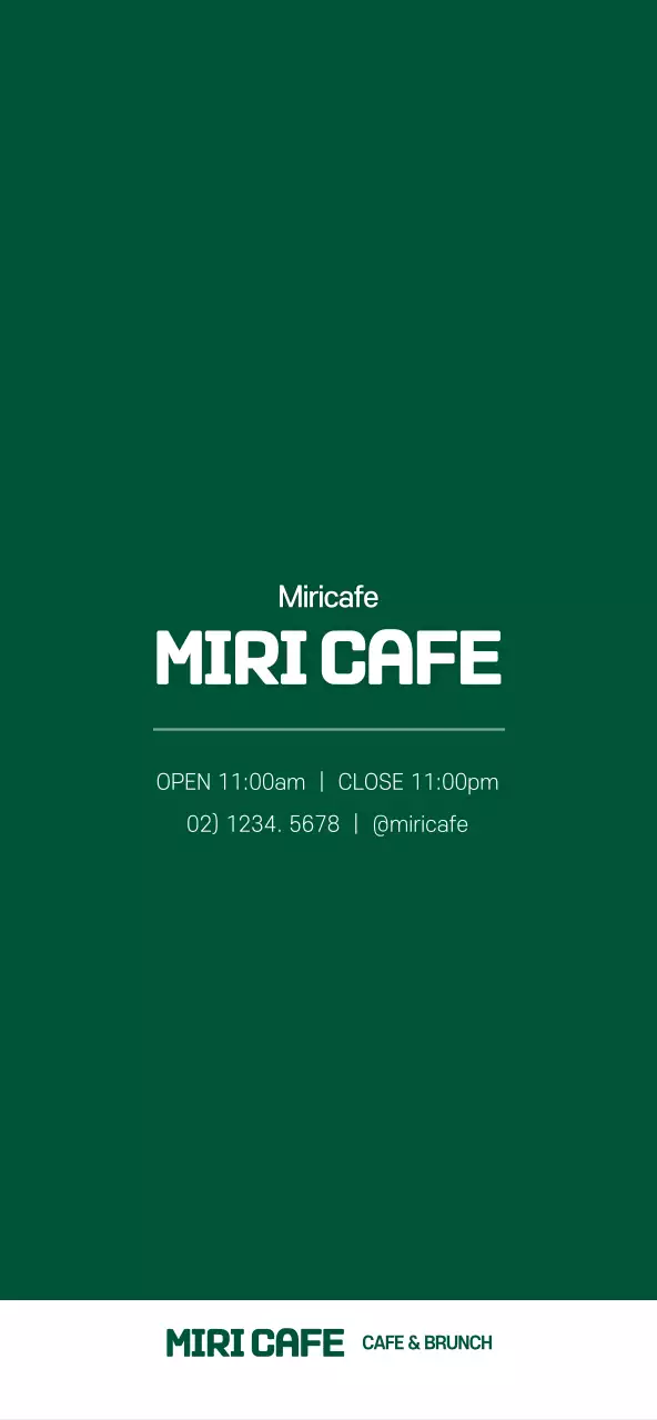 A clean, green and white sandwich illustration for a concept cafe menu.