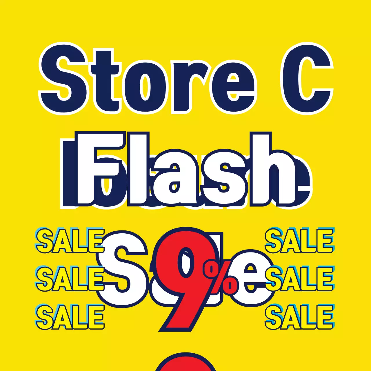 Spanduk Promosi Flash Sale Tebal Kuning