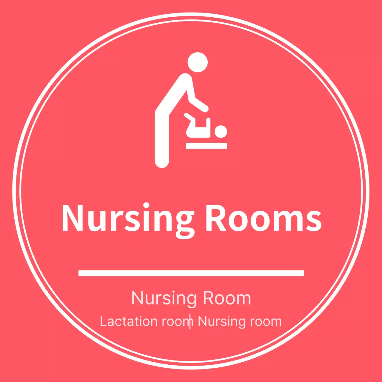 Guide to pink and white simple style nursing room pictograms