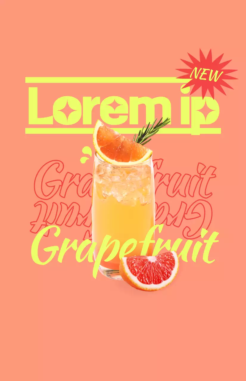 Promote a cafe menu with colorful, illustrated drink images and text