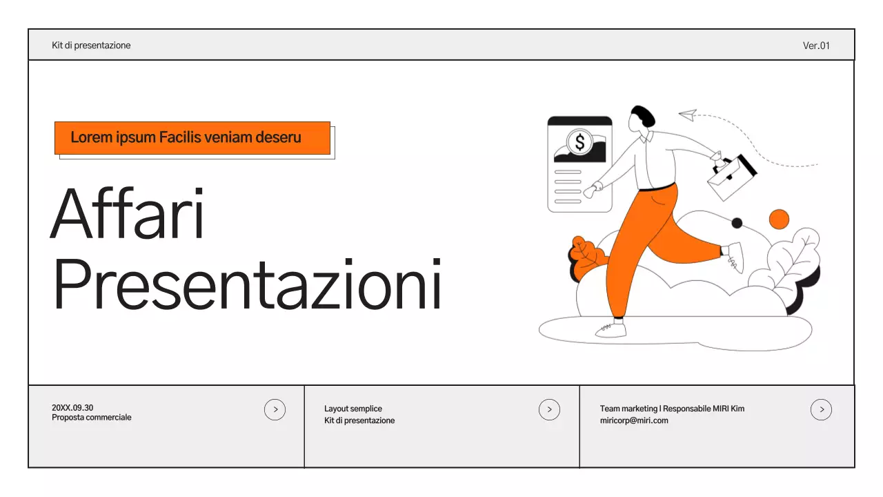 Rapporti aziendali semplici in arancione