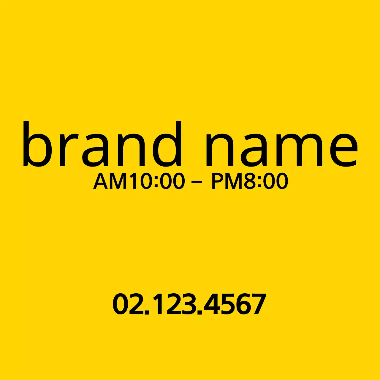 Biểu ngữ danh thiếp tối giản màu vàng