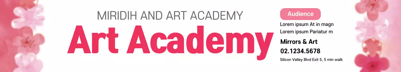 Banner de propaganda da Academia Elegante Rosa