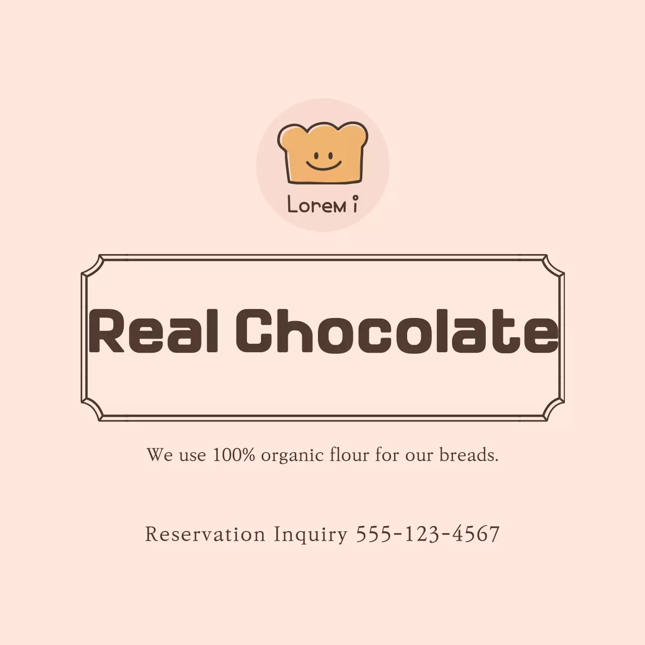 Stiker Makanan Penutup Bergambar Cokelat