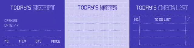 Simple receipt concept pattern in navy blue and mauve