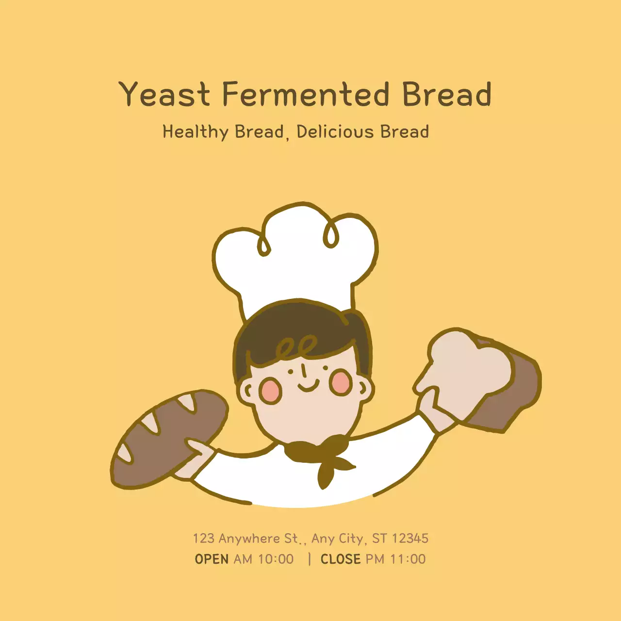 Yellow Simple Bread Promotion Instagram Post