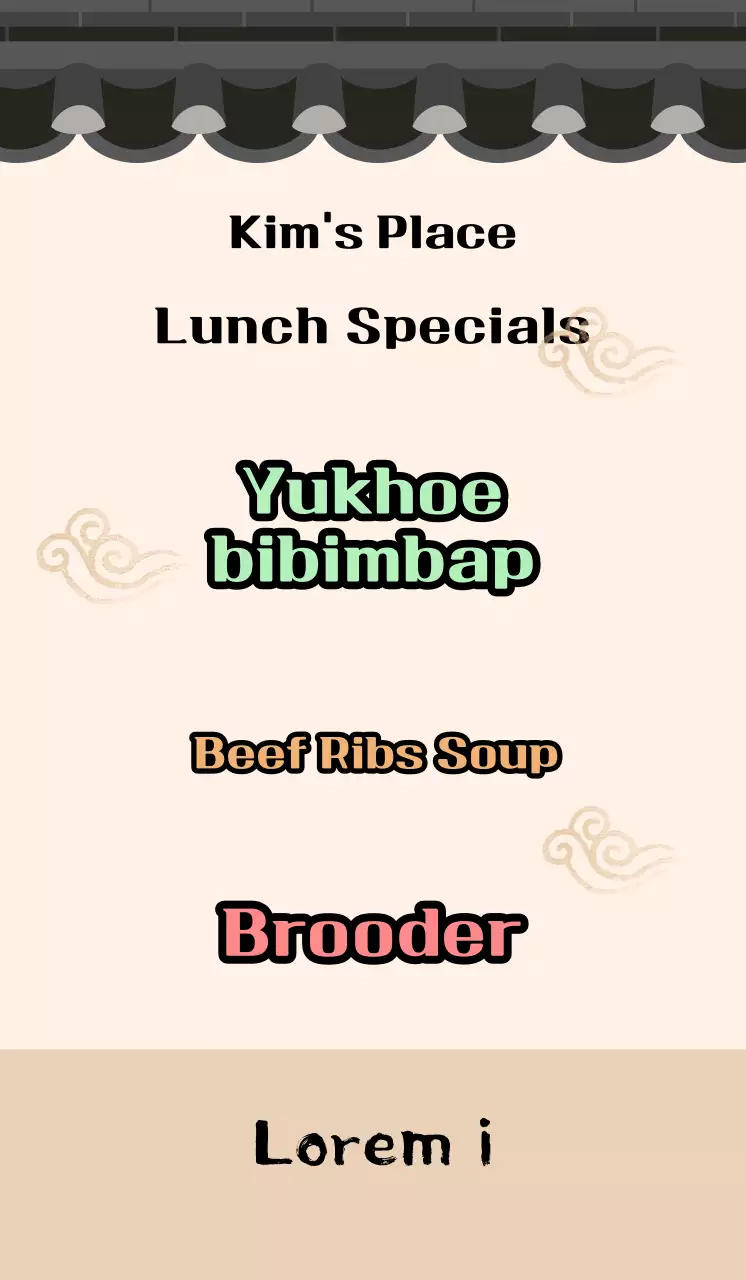 Toko daging berkonsep tradisional di dalam rumah berubin krem