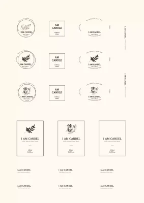 Stiker Label Lilin Berkelas Stiker Tangan Bebas Transparan