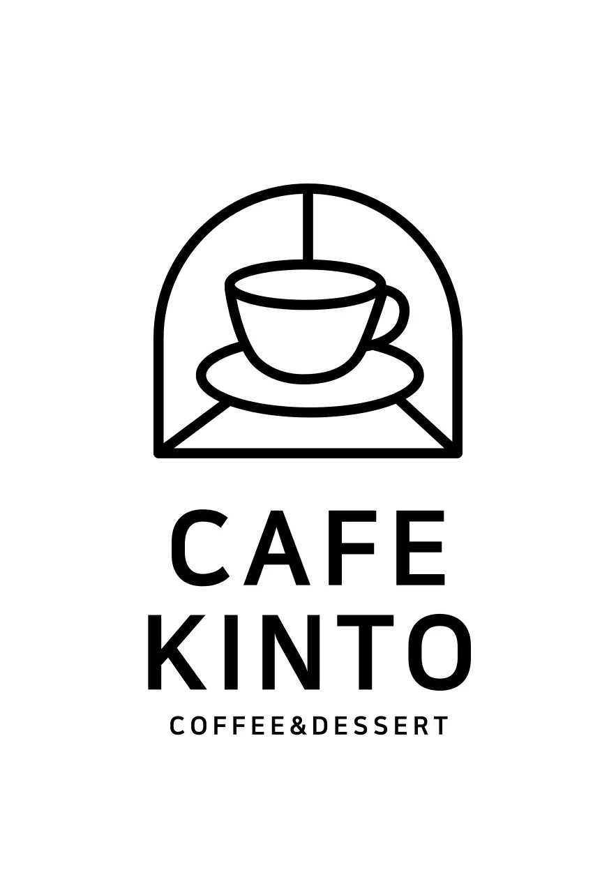 White simple cafe logo sign for cafe