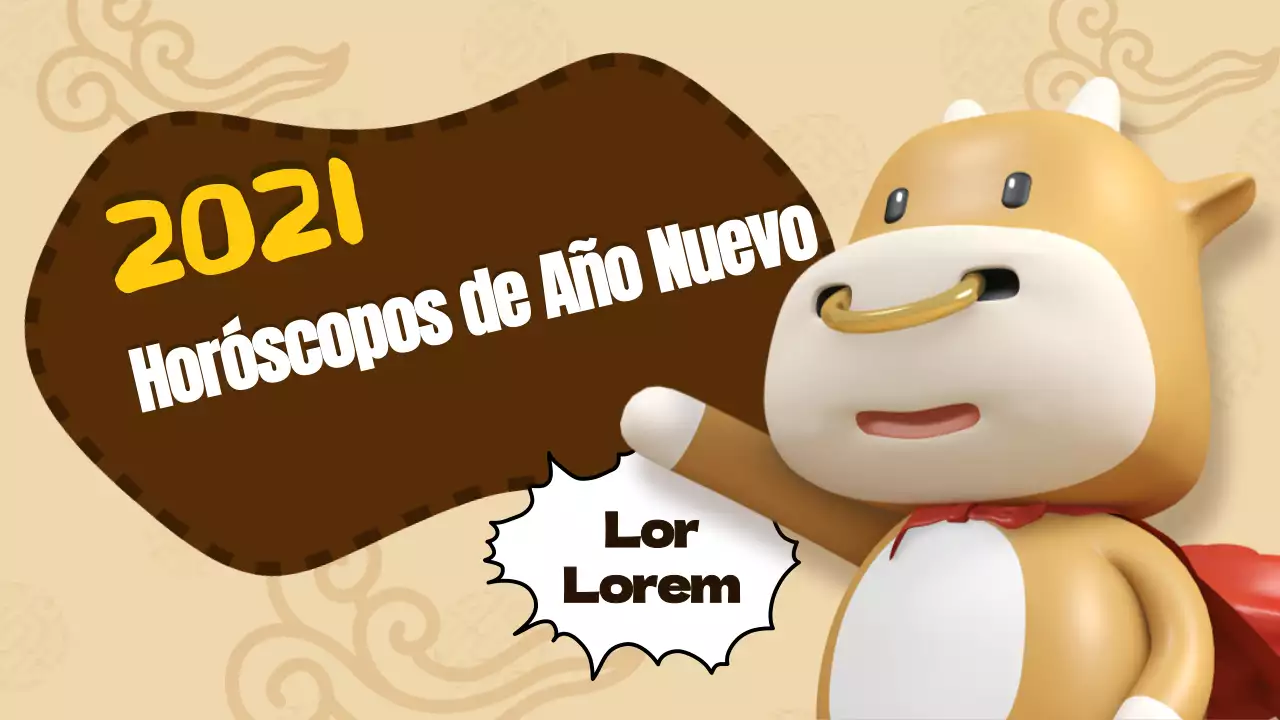 Horóscopo tradicional de Año Nuevo en color beige