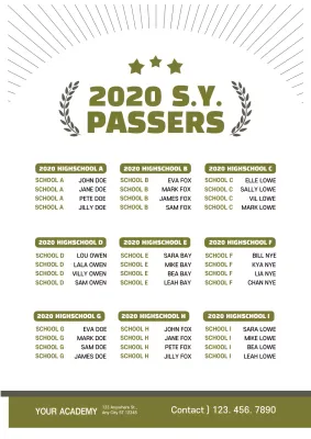 Green Classic School Announcement Poster