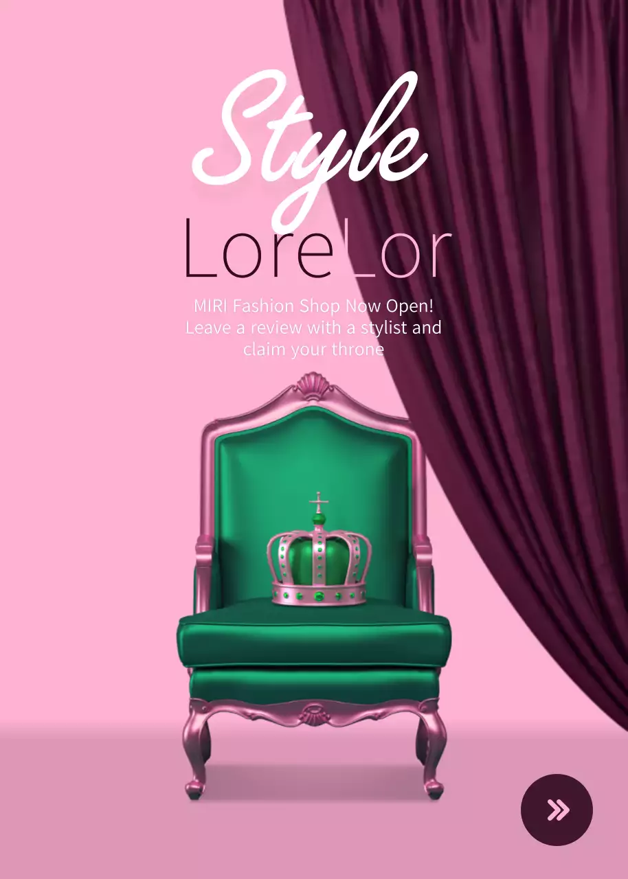 Poster Promosi Mode Elegan Berwarna Pink