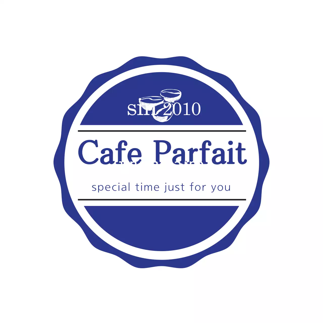 Blue Vintage Cafe Logo