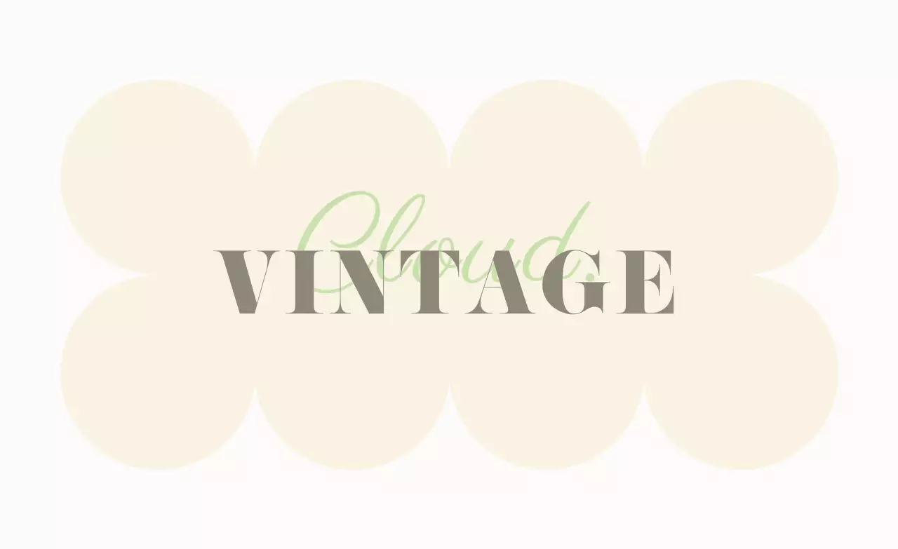 Promote a vintage shopping mall with warm, multicolored text and circular shapes