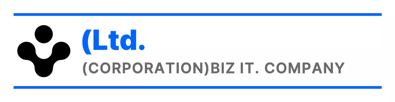 Simple, clean, symbolic logo-style welcome kit in blue and black