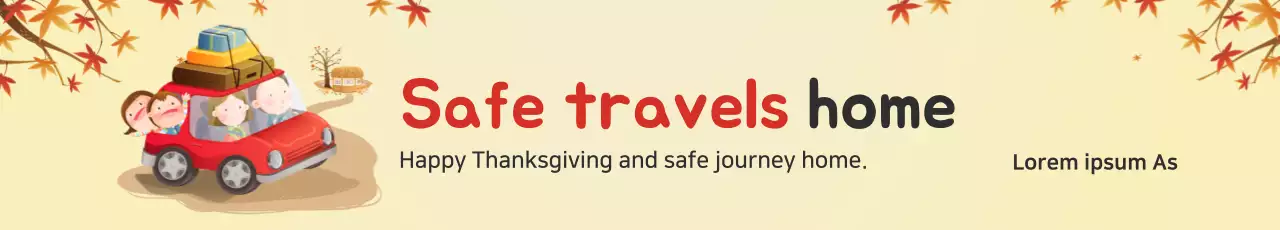 Banner de anúncio de ação de graças tradicional bege