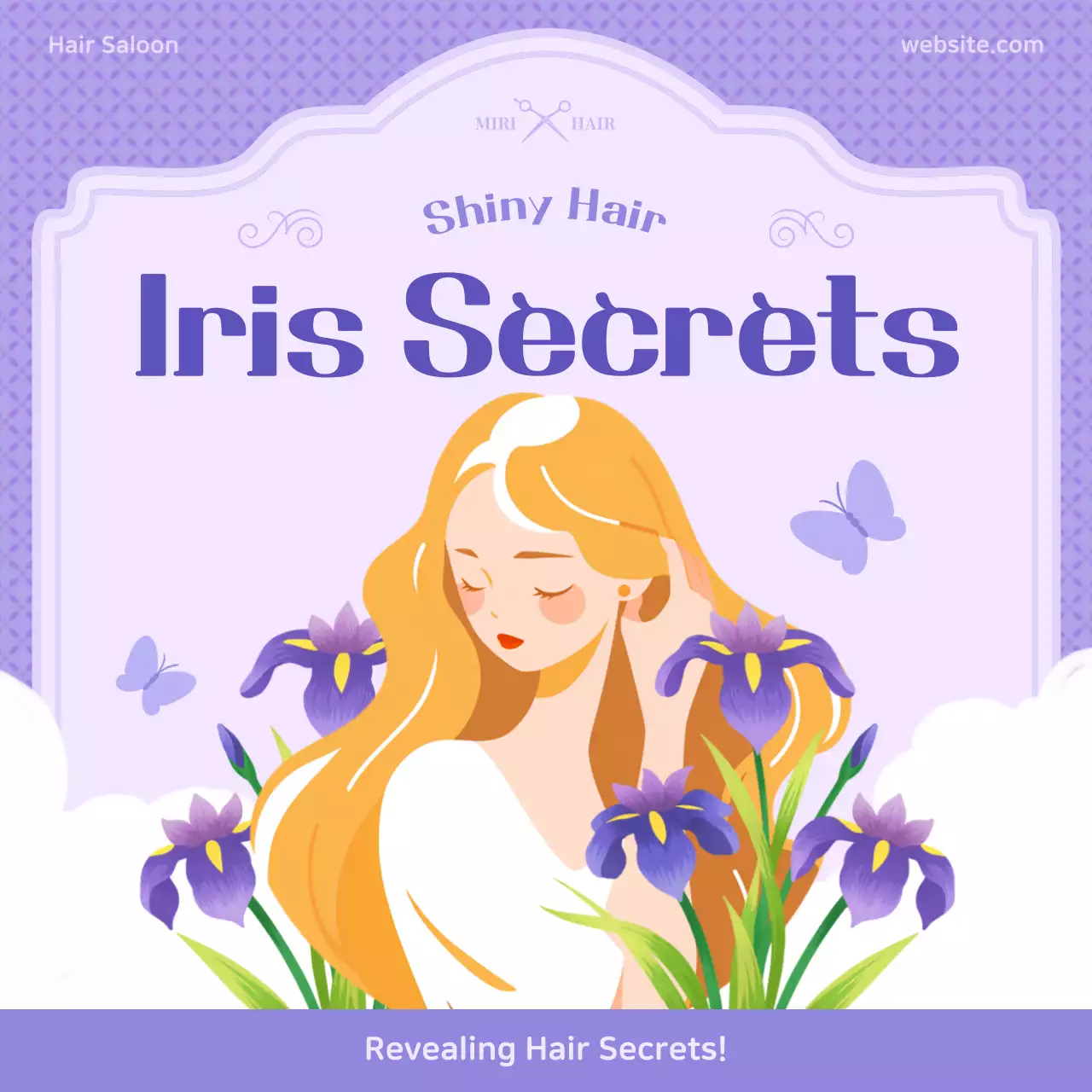 Purple Elegant Hair Promotion Instagram Carousel