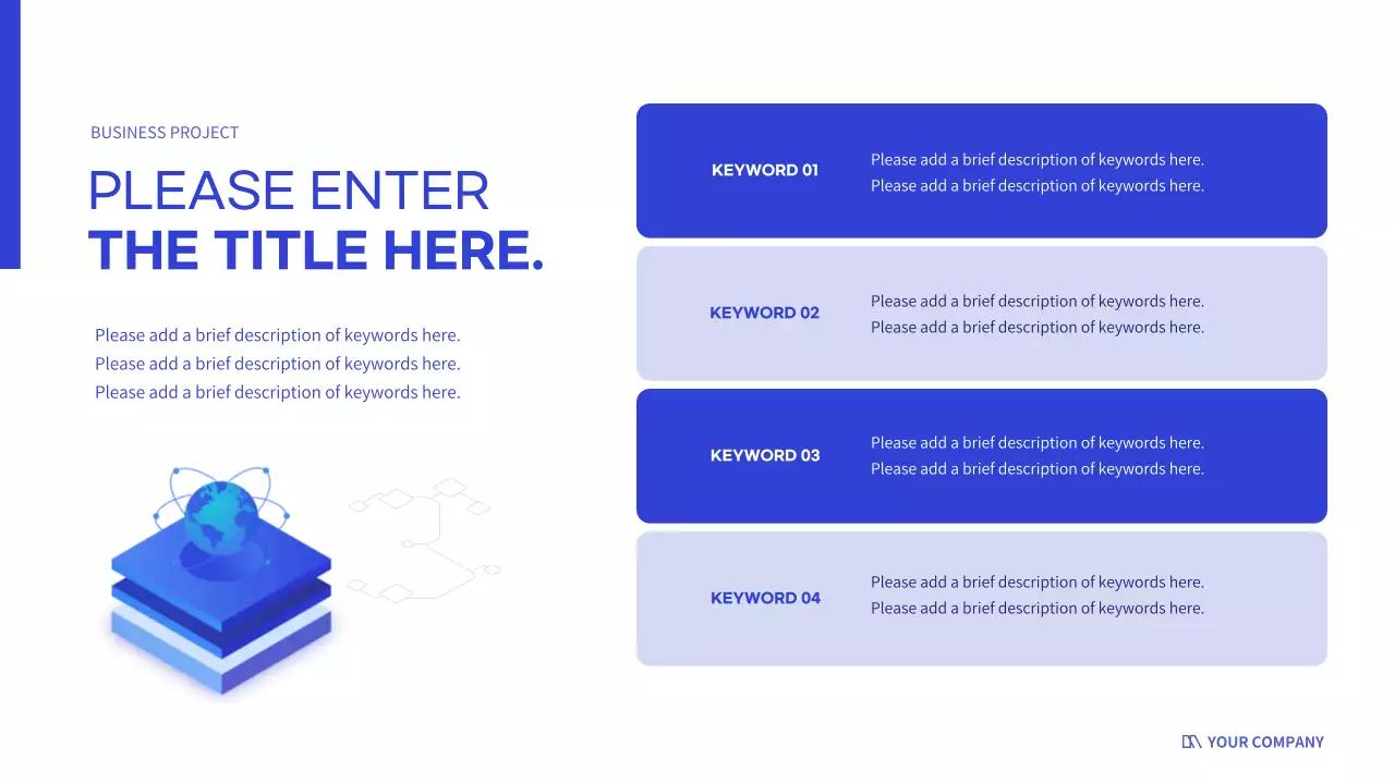 Clean business with white and blue tones