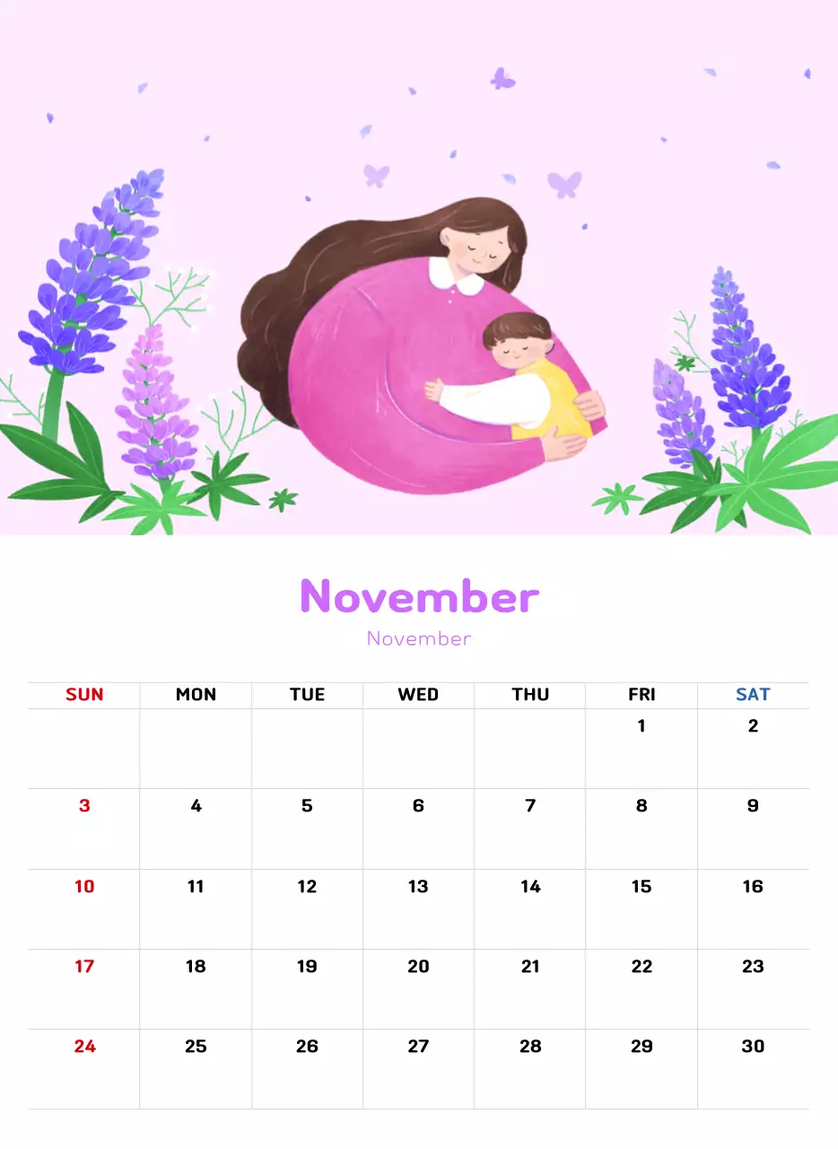 Kalender Tahun Baru dengan nuansa ilustrasi yang hangat