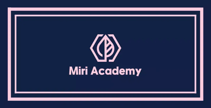 Gakuen academy balsa on a navy blue background with a pink border line