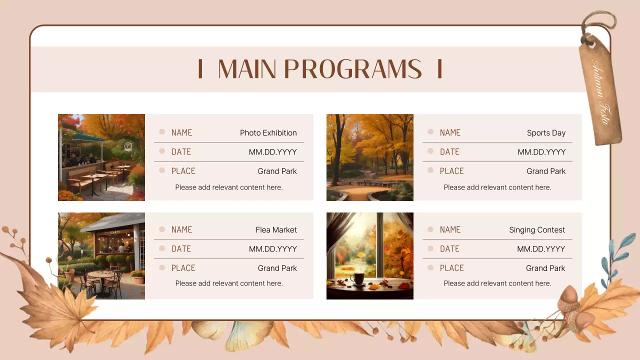 Beige Rustic Festival Guide Presentation