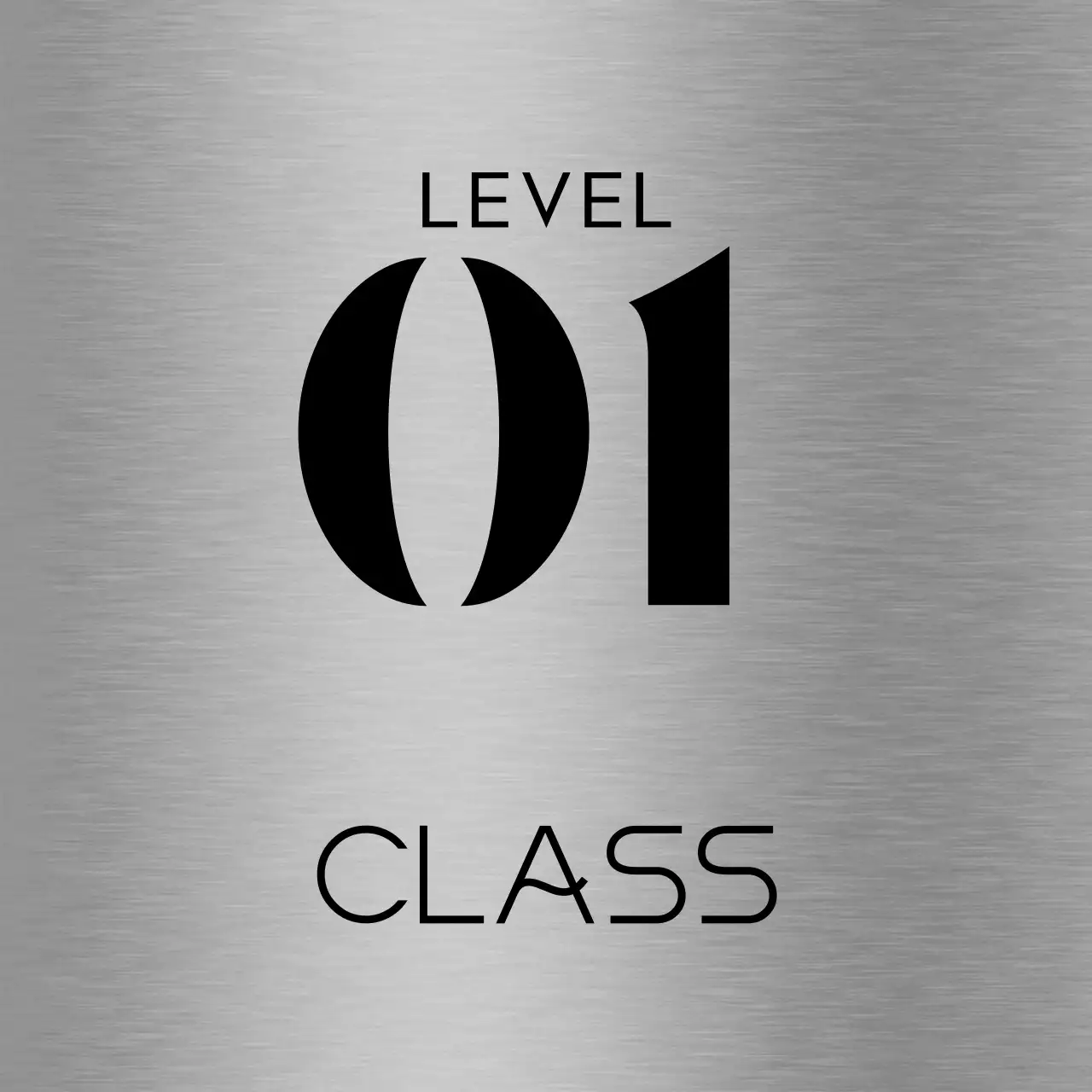 Simple placeholder sign with black school class name text