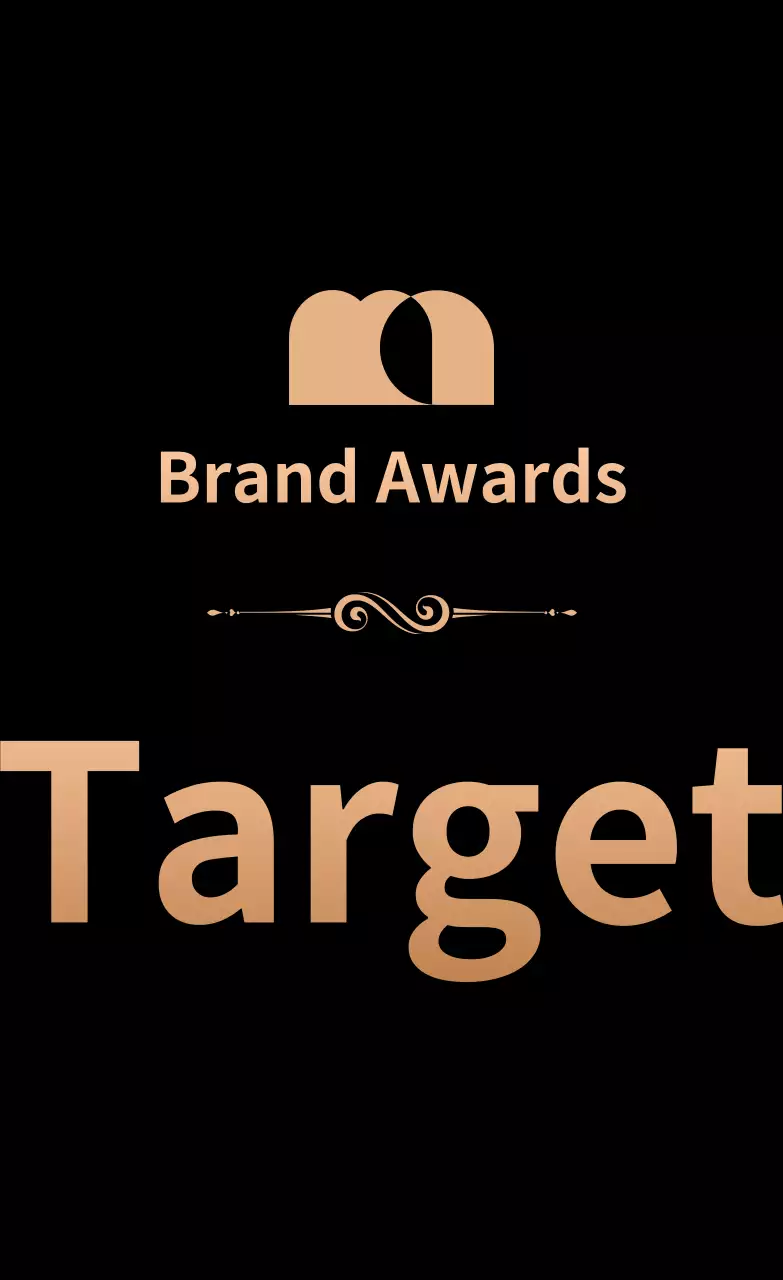 Promote awards with a gold and black logo and text