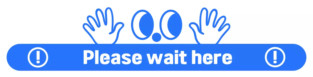 Simple design with blue and white eye and hand illustrations for turn-by-turn instructions