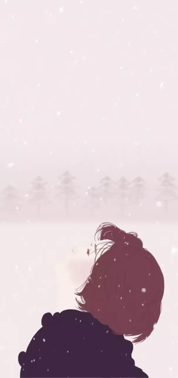 White Minimal Winter Storybook Wallpaper