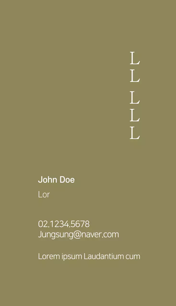 Danh thiếp tối giản màu be