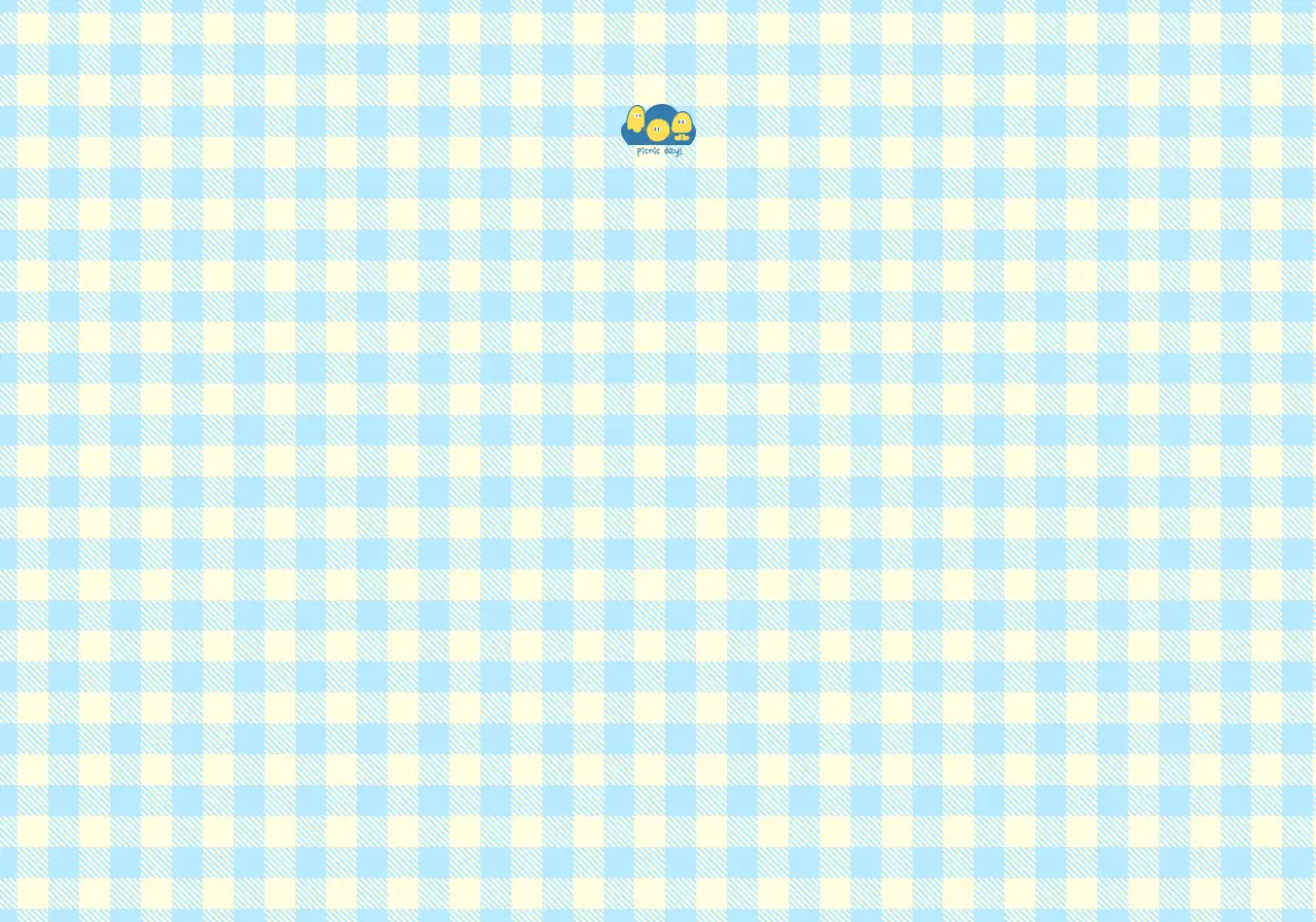 Merchandise yang dipersonalisasi dengan pola kapur kuning dan biru serta ilustrasi karakter yang lucu