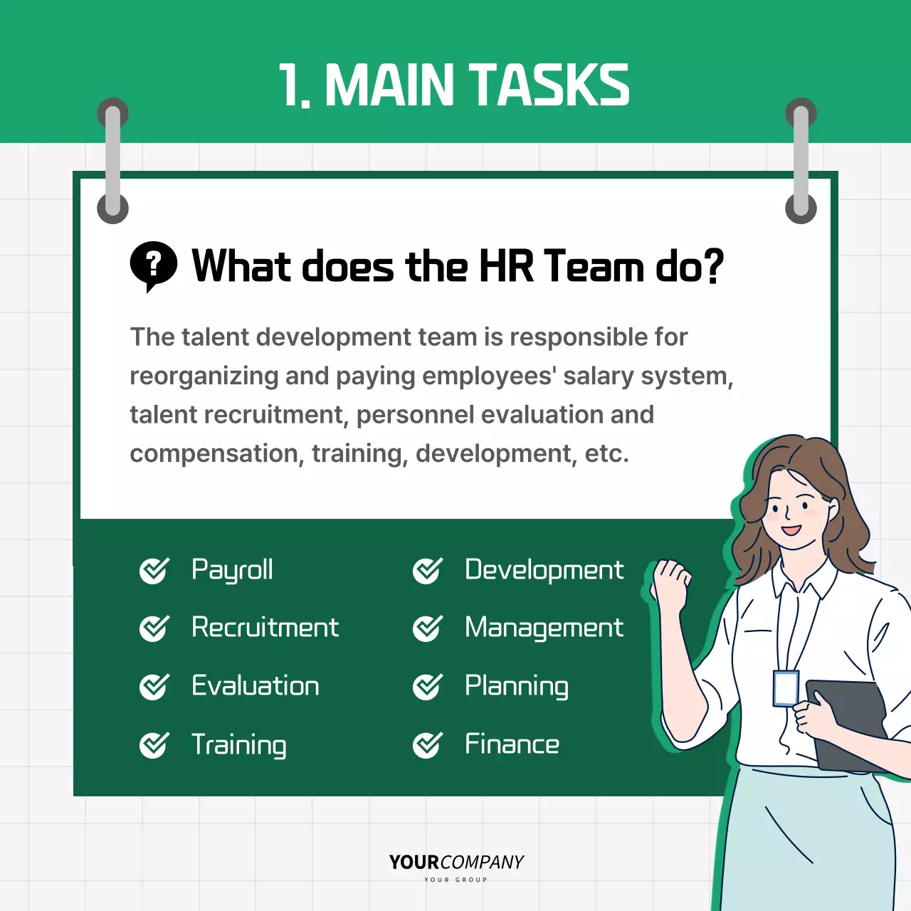 Green Modern Hr Guide Instagram Carousel